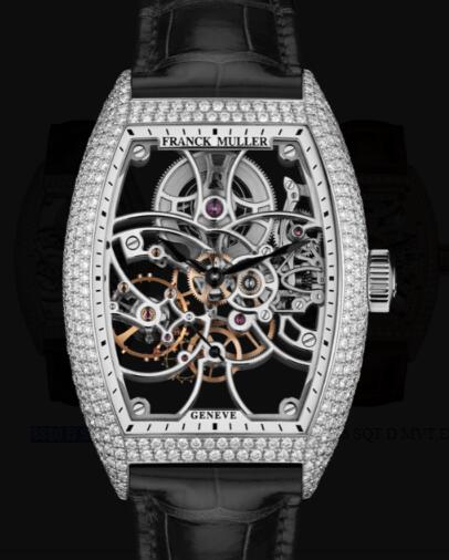 Review Franck Muller Cintree Curvex Men Skeleton Replica Watch for Sale Cheap Price 8880 B S6 SQT D